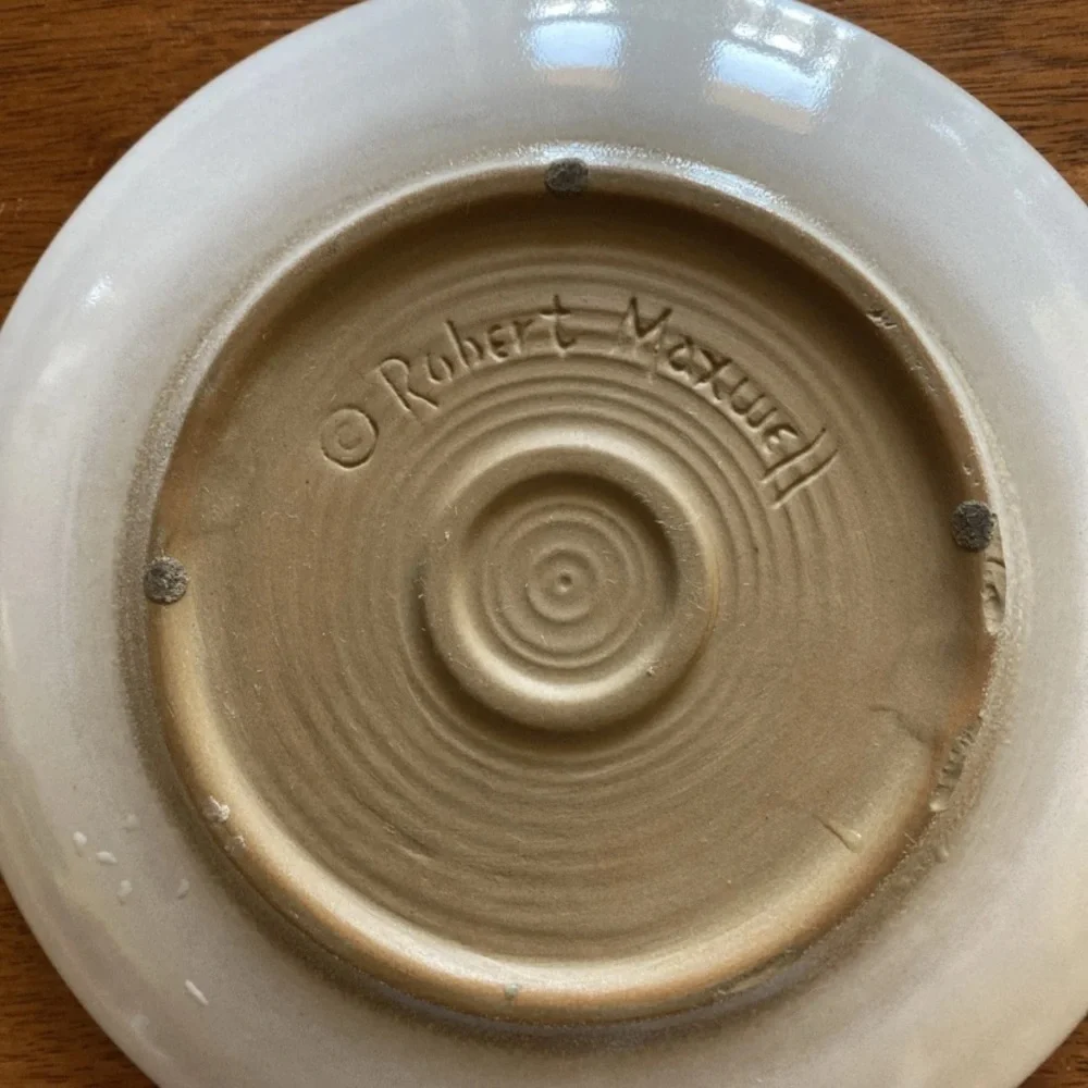 SOLD. Rare! Robert Maxwell mid century modern floral ashtray - vintage 1970’s - Picture 3 of 4